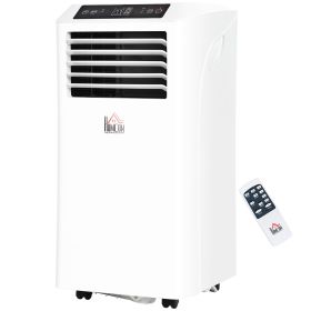 HOMCOM 8000 BTU Portable Air Conditioner, Built-in Cool, Dehumidifier, Fan Modes, with Remote Controller, LED Display, White